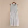 Vestido de tirantes de gasa de verano 2023 nuevo para mujer, dulce, esponjoso, falda inferior, falda chaleco larga