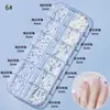 Acessórios para Nail Art Resina Mista Tendência Fundo Plano Irregular Mini Pequeno Acrílico Nail Art Decorações de Strass Acessórios