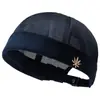 Estilo Nuevo de Verano Transfronterizo Gorra de Malla Transpirable de Secado Rápido para Propietario Gorra de Malla Unisex Moderna Hoja de Arce de Metal Sombrero de Sol de Moda Protección Solar
