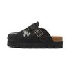 Plataforma Buccan Chinelos Toe Meio Chinelo Sapatos Femininos 2025 Primavera Novo Cyber Celebratory Retro Outwear Denim Buccan Sapatos