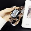 Para Apple S9 Generación Correa de Reloj iwatch10 9876se54 Pétalo Acrílico Leopardo Correa de Tres Bolas