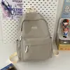 2026 Nueva Moda Casual Mochila Escolar Estilo Coreano Color Sólido Fresco Mochila para Estudiantes de Secundaria y Universidad Mochila de Campus para Mujeres