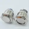 Loniu Interruptor de Botón Metálico de 19 mm 2 Pines Sin Luz Cabeza Plana Auto-Restaurable Botón Metálico Interruptor de Botón Impermeable