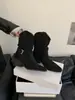 Primeiro Encontro Temporada Estilo Coreano Couro Camurça Fivela Botas Cowboy Ocidentais Femininas Outono/Inverno Estilo Peça Externa Fashionável Versátil Retrô Botas de Cano Médio