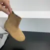 Botas de ante de color liso tricolor a media pantorrilla, nuevo artículo elegante y versátil de otoño 2026 para niñas