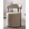 Taburete redondo grande moderno de lujo ligero para sala de estar, con respaldo, adecuado para salas de reuniones, dormitorios, mesas y sillas, taburete de mesa de centro de alta gama, taburete de tocador