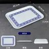 Melamina azul y blanco tazón pequeño comercial catering comedor comida rápida tazón de arroz tazón de porcelana tazón de sopa vaso de plástico cuchara vajilla