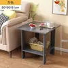 Mesa auxiliar pequeña económica para sofá, mesa lateral para habitación de alquiler, estante de almacenamiento junto a la cama, mesa de centro simple nórdica, mesa de café para sala de estar del hogar