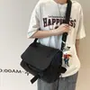 Bolso de lona casual estilo ins nuevo 2026, bandolera versátil unisex, bolso cruzado de gran capacidad moderno para estudiante