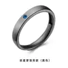 Anillos de Pareja de Plata de Ley Cielo Estrellado Blanco y Negro Anillos de Pareja Story Abiertos Estilo Simple Genial Anillos Personalizados para Relación a Larga Distancia