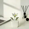 Maceta de Flores Esmaltada Zibo, Decoración con Flores Artificiales, Artesanía, Regalo del Día de la Madre, Flor Eterna, Decoración Creativa de Escritorio