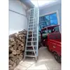 Escaleras Galvanizadas con Estructura Simple de Acero, Antideslizantes y Engrosadas, Aptas para Uso en Exteriores e Interiores, Escaleras para Ático