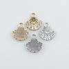Accesorios de joyería de bricolaje con microincrustaciones de circonita, concha, punta de perla, accesorios de diamante, collar, colgante, fábrica de colgantes, venta al por mayor