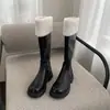 Botas altas elegantes y modernas para mujer, nueva colección otoño/invierno 2026, forradas de felpa, botas de invierno mullidas, blanco lechoso, hasta la rodilla