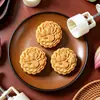 Molde para Pastel de Luna de Loto Nuevo 2026 Prensado a Mano Casero Estilo Cantonés Estilo Chino Molde Prensador para Pastel de Frijol Mungo Grado Alimenticio