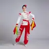 2025 Nuevo Disfraz Ansai Disfraz para Hombres y Mujeres Adultos Disfraz Yangko Estilo Chino Étnico Floral Disfraz de Equipo de Tambor de Cintura