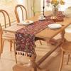 Mantel Jacquard de Algodón y Lino de Alta Gama Estilo Pastoral Americano Cubierta de Bandera de Mesa para Restaurante Sala de Estar Tapete a Prueba de Polvo Venta al por Mayor y al por Menor