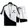 Nuevo Traje Casual de Verano para Jóvenes Hombres Estilo Waffle, Traje de Shorts Deportivos de Manga Corta para Hombres Talla Grande Casual
