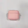 Adecuado para funda de auriculares Airpods3, Nueva funda Bluetooth para auriculares de tercera generación de Apple, Funda de silicona fina de una sola pieza de color sólido con hebilla