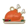 Venta Caliente Transfronteriza Acción de Gracias Hoja de Arce Calabaza Pavo Ardilla Creativo Accesorio DIY Llavero Colgante Pequeño