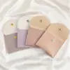 Bolsa para Joyería Estilo Coreano Bolsa para Empaque de Regalo de Cuero PU Bolsa de Almacenamiento para Anillos, Collares y Pendientes con Hebilla Oculta