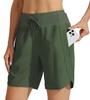 Shorts Esportivos Femininos Transfronteiriços para Corrida, Exercício, Caminhada, Secagem Rápida, Cintura Alta com Bolsos com Zíper, Calças Casuais, Dropshipping