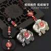 Chaveiro Vintage de Elefante Oco em Prata Tailandesa para Homens e Mulheres, Personalizado, Moderno, Criativo, Pingente de Carro Antigo
