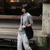 Conjunto de Verão Feminino Tricô Retrô Japonês de Manga Curta, Camisa Polo com Ombro Normal, Slim-Fit, Blusa Elegante