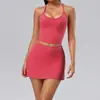 Conjunto Deportivo Transfronterizo con Sensación de Piel Desnuda con Cintura, Conjunto de Yoga Anti-Exposición para Mujer, Conjunto Ajustado para Correr al Aire Libre y Fitness 2013