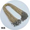 2.0/1.5mm Fabricantes coreanos de cordón de cera al por mayor collar de joyería de cordón de cera coreano negro con colgante de cuerda con cadena