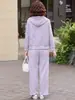 Conjunto de Dos Piezas con Sudadera con Capucha para Mujeres de Mediana Edad y Mayores, Nuevo Estilo Otoño 2026, Traje Deportivo Elegante para Dama, Directo de Fábrica