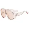 Gafas de sol nuevas para hombre de marco grande europeas y americanas, tendencia personalizada de nicho estilo punk, gafas de sol personalizadas para mujer, tendencia transfronteriza, venta al por mayor