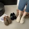 Zapatos peludos de diseño único, con suela gruesa, que aumentan la altura, para otoño e invierno, nuevo estilo 2026, forrados de felpa, cálidos y adecuados para mujeres embarazadas