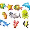Globo de aluminio para decoración de fiesta de cumpleaños de acuario, ballena, pez payaso, tiburón, delfín, pulpo y pez payaso