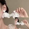 Pendientes de Flor de Gasa Fresca Moda para Mujer Estilo Mori Nicho High-end Studs Nuevos Celebridad de Internet Joyería para Orejas Caliente