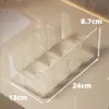 Caixa de Armazenamento de Máscara Facial, Caixa Transparente com Compartimentos para Penteadeira em Acrílico, Suporte de Armazenamento de Grande Capacidade para Produtos de Skincare na Mesa