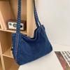 Nueva Moda Bolso Cruzado de Mezclilla Lavada para Mujer Joven Personalizado Tejido Correa de Hombro Mochila Bolso de Hombro de Gran Capacidad para Hombre