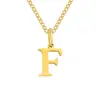 Nuevo Collar de Acero Inoxidable de 26 Letras de Amazon, Cadena para Clavícula Moderna y Versátil, Collar para Pareja con Apellido en Stock