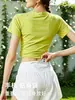 Conjunto de yoga de verano para mujer, shorts deportivos para correr, conjunto de dos piezas de manga corta, ropa de entrenamiento fitness para exteriores, tenis, bádminton