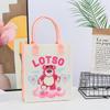 Nova Bolsa de Mão para Estudante Bolsa de Mão Infantil de Desenho Animado Bolsa de Mão Grande Capacidade Aberta Moda Bolsa de Feltro Sacola de Compras