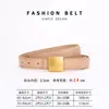 Cinturón de Cuero de Alta Gama para Mujer, Piel de Vaca Genuina Plano de Moda Versátil Decorativo para Mujer, Adecuado para Negocios y Viajes Diarios