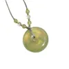 Colgante de ágata verde aceite hebilla de paz, cadena para clavícula de hebilla de paz verde de estilo chino nuevo de alta gama, colgante de calcedonia de hielo de alta calidad