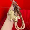 Acessórios de Chaveiro Princesa Dourada do Ano do Cavalo Ouro Puro 999 Fique Rico Instantaneamente Pingente de Bolsa Venda por Atacado em Estoque