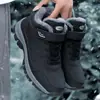 Zapatos de Algodón con Suelas Suaves para Hombre, Acolchados y Forrados de Felpa, Adecuados para Personas de Mediana Edad y Mayores, Antideslizantes, Cálidos, Zapatos de Papá, Botas de Nieve de Invierno, Ligeros