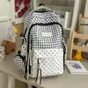 Mochila de cuadros muy elegante para mujer, linda y de gran capacidad, bolsa escolar para estudiantes, moderna y versátil, mochila casual ligera para viajes