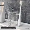 Copo de enxaguante bucal com padrão de geleira, porta-escova de dentes, elegante e de alta qualidade para uso doméstico, um conjunto luxuoso e esteticamente agradável de recipientes para escova de dentes e pasta de dentes, um copo de lavagem premium para casal