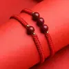 Pulseira de Areia Dourada Cinnabar Roxa Natural Fallin Corda de Mão Trançada Feminina Pulseira de Areia Dourada Roxa Joia Corda Vermelha Benmingnian