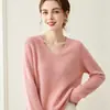 Suéter de cachemira para mujer Conyin, hecho de hilo de cachemira de alta calidad, sin costuras, suave y cómodo, perfecto como capa base, blanco