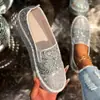 Comercio Exterior Transfronterizo Talla Grande 36-43 Mocasines para Mujer con Lentejuelas, Ligeros, Antideslizantes, Tenis Cómodos, Zapatos Casuales de Moda