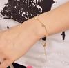 Pulseira simples e meticulosa múltipla estrela de cinco pontas amor joias europeias e americanas moda pulseira de coração de pêssego venda direta de fábrica E032